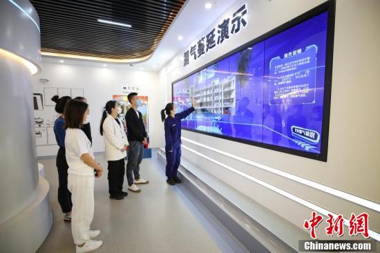 參觀者在觀看“煙氣蔓延演示” 參觀者在觀看“煙氣蔓延演示”